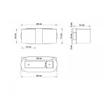Kinkiet ORBIS  Sollux SL.0660 dwie czarne tuby prosty nowoczesny design  - 3