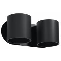 Kinkiet ORBIS  Sollux SL.0660 dwie czarne tuby prosty nowoczesny design 