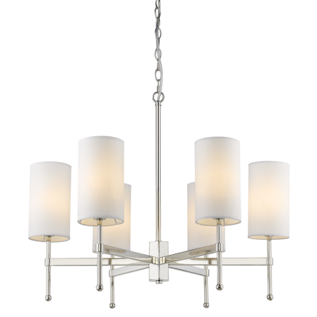 LAMPA WISZĄCA DENVER P06994WH NI ELEGANCKA  KORPUSEM w  KOLORZE NIKLU I TRADYCYJNYMI BIAŁYMI ABAŻURAMI COSMO LIGHT 