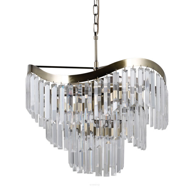 Lampa wisząca Sabriga PND-44544-8 Italux Elegancka kryształowa antyczny brąz