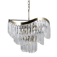 Lampa wisząca Sabriga PND-44544-8 Italux Elegancka kryształowa antyczny brąz