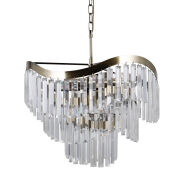 Lampa wisząca Sabriga PND-44544-8 Italux Elegancka kryształowa antyczny brąz