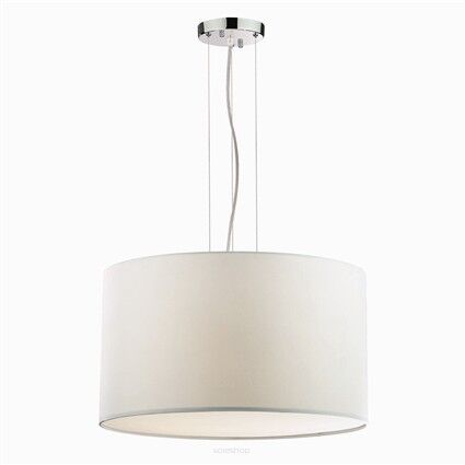 Lampa wisząca Wheel SP5 Ideal Lux 009698   posiada okrągłą metalowa emaliowaną opraw klosz z folii PCV pokrytej tkaniną