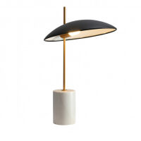 Lampa stołowa biurkowa VILAI TB-203342-1-BL Italux art deco 40 cm czarna - złota