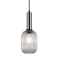 Lampa wisząca ANTIOLA PND-5588-1M-SC+CL Italux TRANSPARENTNY SZKLANY KLOSZ   WYKOŃCZENIE- NIKIEL SATYNOWY ŚREDNICA 15 CM E27