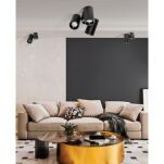 Reflektor sufitowy MAKALU 2 AZ4212 Azzardo podwójny czarny ruchomy GU10 - 2