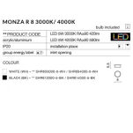 Oprawa natynkowa okrągła biała nowoczesna MONZA R 8 AZzardo SHR603000-5-WH LED 5,5 cm wysokości 8 cm średnicy - 2
