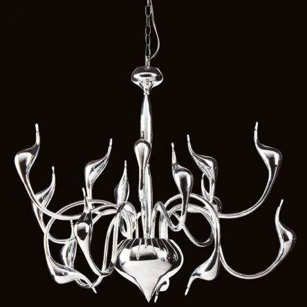 Lampa wisząca Snake 2 chrom AZzardo MP 6230-15 CH  kształtem przypomina węże ma kolor chromu