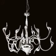 Lampa wisząca Snake 2 chrom AZzardo MP 6230-15 CH  kształtem przypomina węże ma kolor chromu