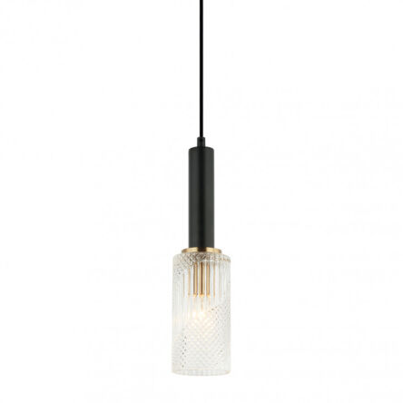 Lampa wisząca PEROLA PND-43309-1 BK+BR Italux Nowoczesna średnica 10 cm