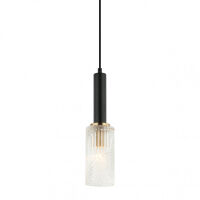 Lampa wisząca PEROLA PND-43309-1 BK+BR Italux Nowoczesna średnica 10 cm