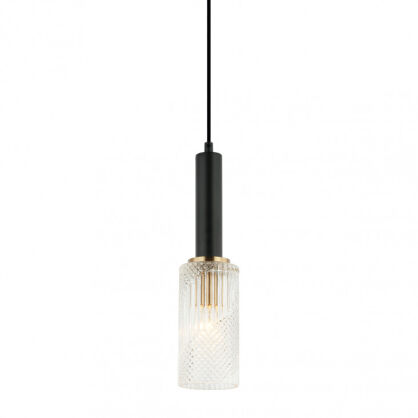Lampa wisząca PEROLA PND-43309-1 BK+BR Italux Nowoczesna średnica 10 cm