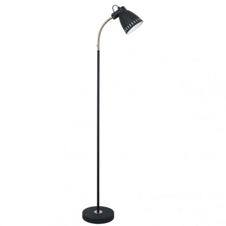 Lampa podłogowa FASTELLO ML-HN3093-BK+S.NICK Italux INDUSTRIALNA LOFTOWA W KOLORZE GRAFITOWYM E27