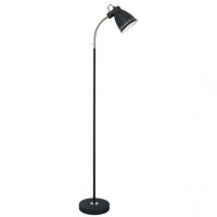 Lampa podłogowa FASTELLO ML-HN3093-BK+S.NICK Italux INDUSTRIALNA LOFTOWA W KOLORZE GRAFITOWYM E27