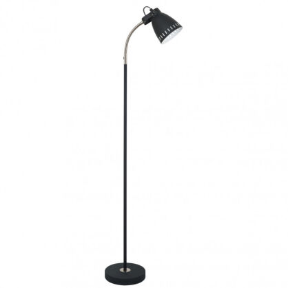 Lampa podłogowa FASTELLO ML-HN3093-BK+S.NICK Italux INDUSTRIALNA LOFTOWA W KOLORZE GRAFITOWYM E27