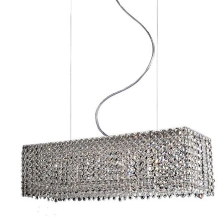 Lampa wisząca Roma AZzardo AZ1510 dekoracyjna kryształki prostokąt