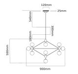 Lampa wisząca Bao Gold ORLICKI DESIGN ZŁOTO nowoczesna - 2