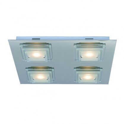 Plafon Peppe C0509A CLEAR Italux  chromowane metalowe elementy 