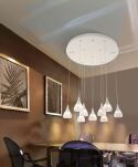 Lampa wisząca DALMATIA 9 AZ3144 nowoczesna minimalistyczna kolor czarny 9 źródeł światła - 2