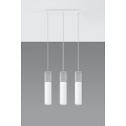 LAMPA  WISZĄCA BORGIO 3 BIAŁE  STALOWE TUBY ZAKOŃCZONE BETONEM IDEALNA DO SALONU SL.0649 SOLLUX