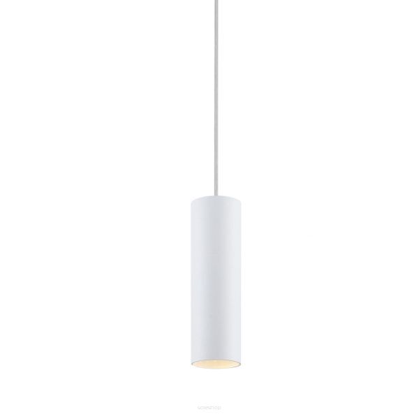 Lampa wisząca STALA/Z 010 L ELKIM  Nowoczesna tuba czarna biała lub złota wysokość 20 cm GU10 