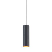 Lampa wisząca STALA/Z 010 L ELKIM  Nowoczesna tuba czarna biała lub złota wysokość 20 cm GU10 