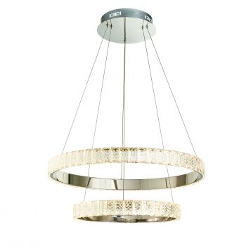Lampa wisząca CELESTE 2 ring chrom ENDON LIGHTING 78701 