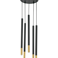 LAMPA WISZĄCA SOPEL DUE 33237 SIGMA czarno-złote tuby G9
