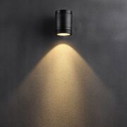 Kinkiet WALLY 173/1 ELKIM Nowoczesna tuba LED 5W 3000K / 4000K IP65 aluminium/szkło
