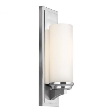 Lampa ścienna kinkiet ELSTEAD Amalia FE/AMALIA1/L BATH metalowe elementy o wykończeniu chromowanym kosz ze szkła IP44