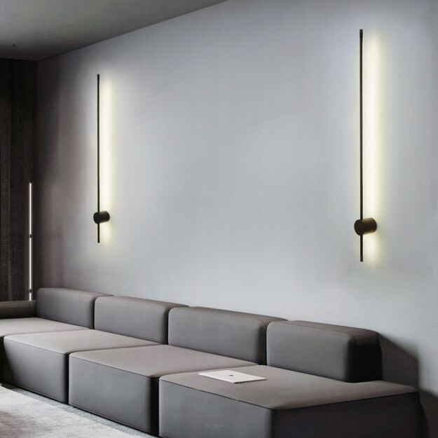 Lizbona czarny kinkiet LED 60cm lampa ścienna regulowana 9W