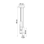 Lampa wisząca LOOPEZ SL.0955 Sollux tuba 3xGU10 czarna złota - 2
