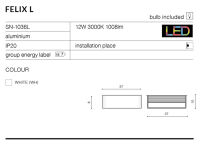 Kinkiet RAMONA 1 SWITCH AZ2565 LED 6W azzardo czarno-biały klasyczny klosz, włącznik - 3