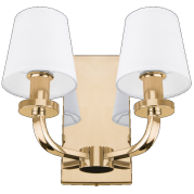Kinkiet NEW YORK W02510AU Cosmo Light złoty białe abażury