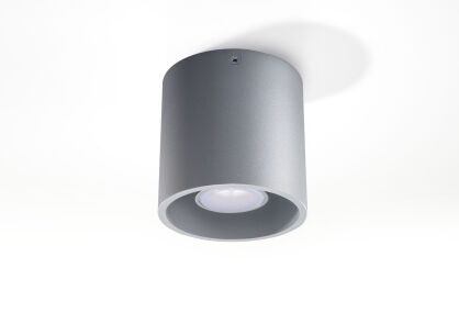Lampa sufitowa plafon  Downlight Orbis szara techniczna SL.0018 SOLLUX LIGHTING tuba