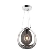 LAMPA WISZĄCA LAMPA WEWNĘTRZNA MOON PENDANT  P19066B-D30 ZUMA LINE E27  SZKŁO  Transparentny czarny