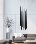 Lampa wisząca LOUISE 14 AZ 3426 lampa w stylu nowoczesnym w kolorze chromu led 75 długości 14 tub na podłużnej listwie - 2