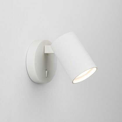 Kinkiet Ascoli Single Switched 1286010 Reflektor z włącznikiem biały