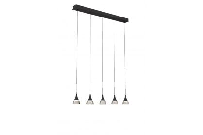 Lampa wisząca DALMATIA 5 AZ2910 nowoczesna minimalistyczna kolor czarny 5 źródeł światła