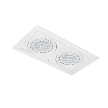 Lampa sufitowa wpustowa VERDI 2 AZ3528  AZzardo 2 źródła światła biała nowoczesna