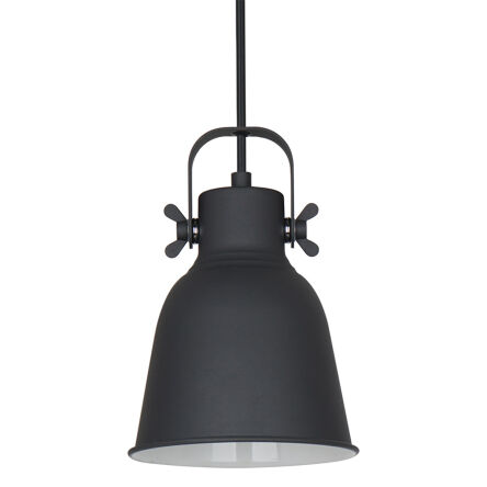 Lampa wisząca LAVARE MD-HN82608-1-BK+WH Italux INDUSTRIALNA W SUROWYM STYLU BIAŁO / CZARNA E27