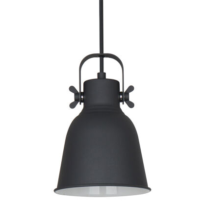 Lampa wisząca LAVARE MD-HN82608-1-BK+WH Italux INDUSTRIALNA W SUROWYM STYLU BIAŁO / CZARNA E27