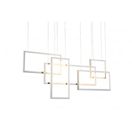 Lampa wisząca QUADRATUS AZ2851 nowoczesny styl kolor biały aluminiowa 5 ledowe prostokątów