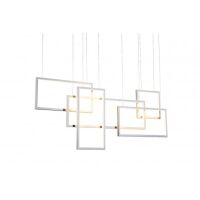 Lampa wisząca QUADRATUS AZ2851 nowoczesny styl kolor biały aluminiowa 5 ledowe prostokątów