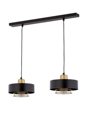 Lampa wisząca POKER 2 SIGMA 32064 CZARNA ZŁOTA LOFT