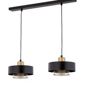 Lampa wisząca POKER 2 SIGMA 32064 CZARNA ZŁOTA LOFT