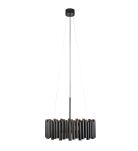 Lampa wisząca LEVEL 107925 Markslojd Klosz wykonany z czarnych rurek 3 źródła światła śr. 53cm NIESZABLONOWA  - 2