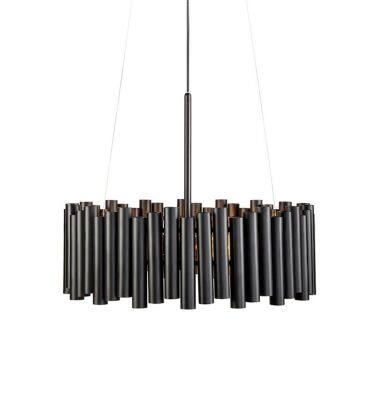 Lampa wisząca LEVEL 107925 Markslojd Klosz wykonany z czarnych rurek 3 źródła światła śr. 53cm NIESZABLONOWA 