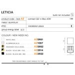 Kinkiet Leticia czarny/złoty AZzardo AZ2814 regulowany strumień światła - 2