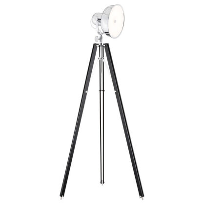 Lampa stojąca FOTO NEW 3355 Argon Trójnóg podstawa z drewna pomalowanego na czarno